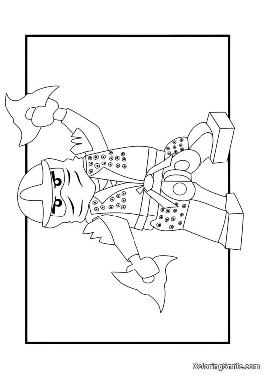 Disegni da colorare LEGO Ninjago Ninja Verde - Pagina da Colorare
