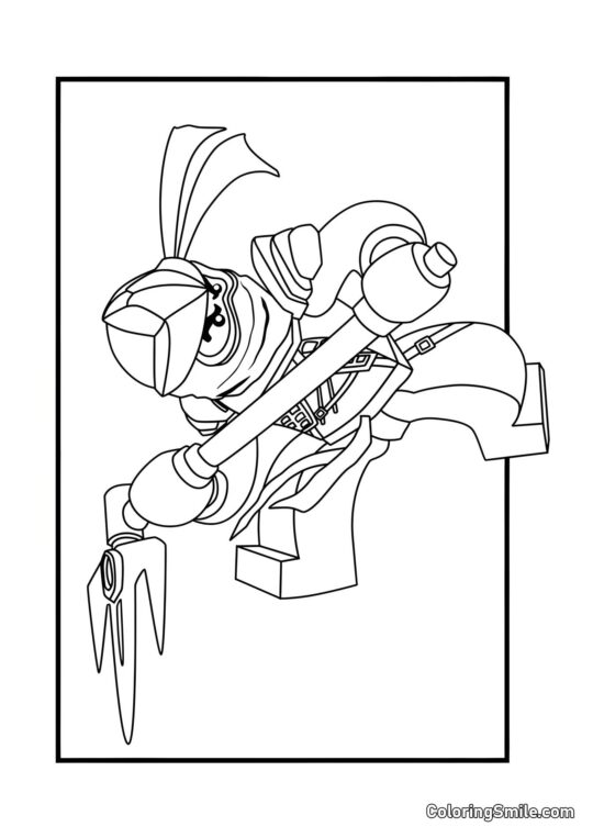 Disegni da colorare LEGO Ninjago Cole – Ninja della Terra - Pagina da Colorare
