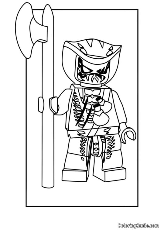 Disegni da colorare LEGO Ninjago Guerriero Lasha - Pagina da Colorare