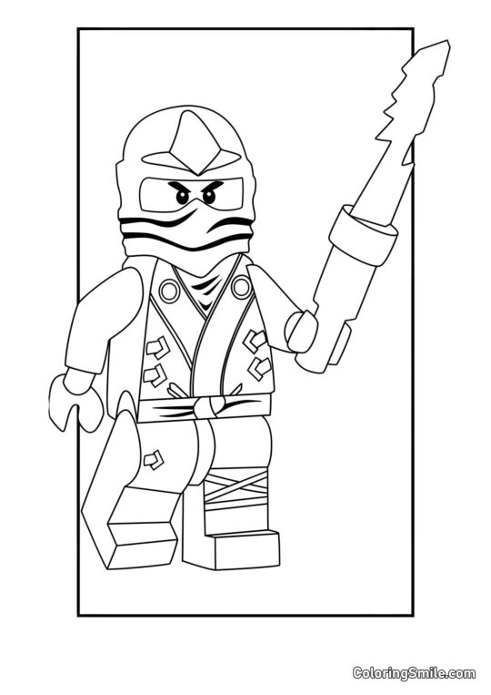 Disegni da colorare LEGO Ninjago Zane Kimono - Pagina da Colorare