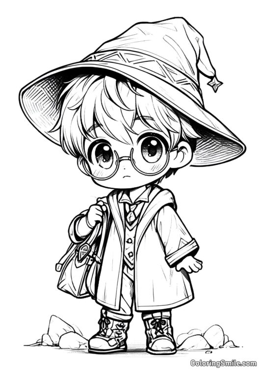 Harry Potter anime - Página para Colorir