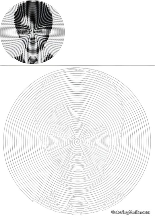 Harry Potter espiral - Página para Colorir