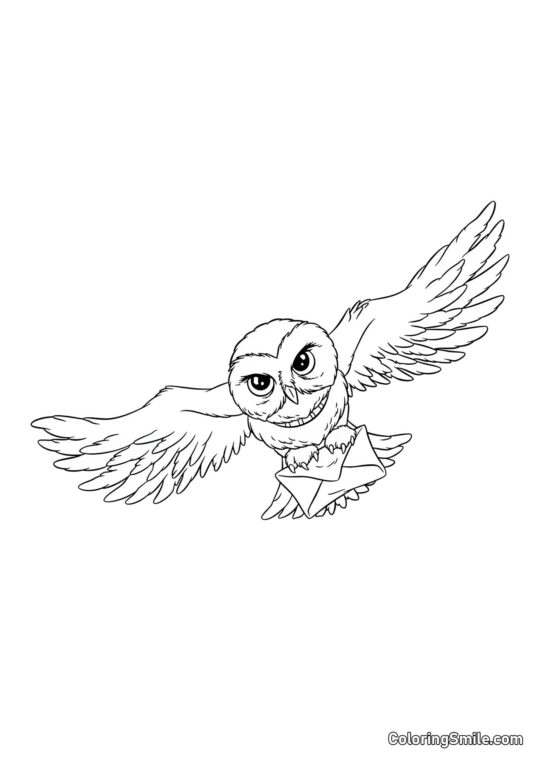 Hedwig – a coruja de Harry Potter - Página para Colorir