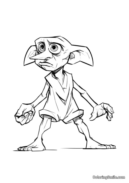 Dobby em tamanho real - Página para Colorir