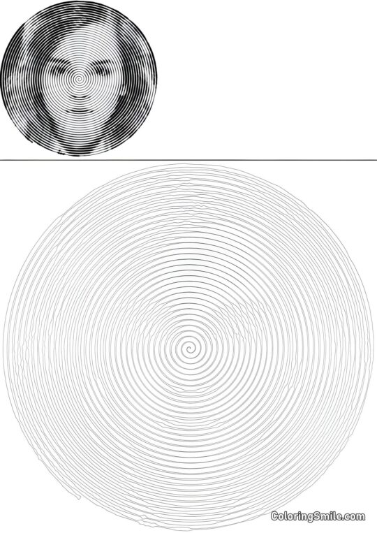 Hermione Granger espiral - Página para Colorir