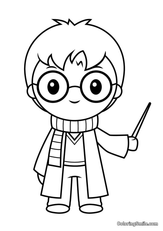 Harry Potter para crianças pequenas - Página para Colorir