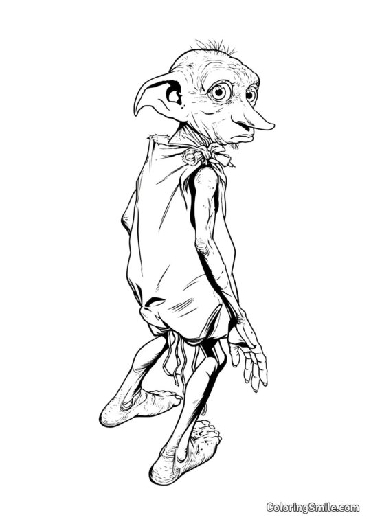 Dobby o elfo doméstico - Página para Colorir