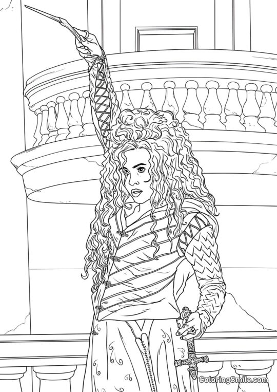 Bellatrix Lestrange - Página para Colorir