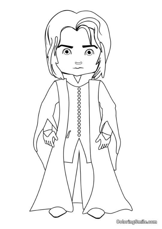 Severus Snape de desenho animado - Página para Colorir