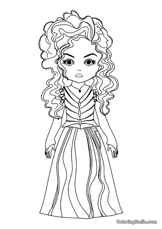 Bellatrix Lestrange de desenho animado - Página para Colorir
