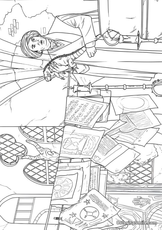 Professor Quirinus Quirrell - Página para Colorir