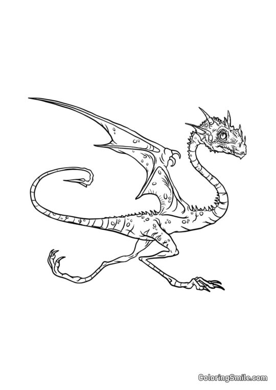 Norbert – o dragão do Hagrid - Página para Colorir