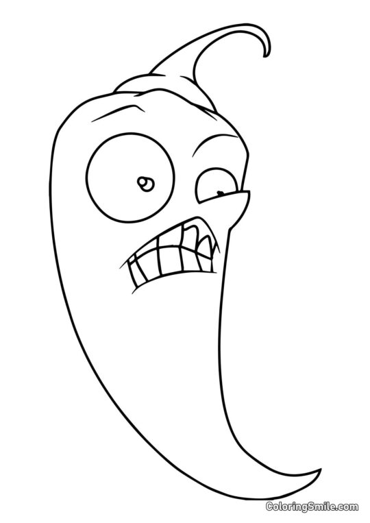Jalapeno fra Plants vs. Zombies - Farvelægningsside