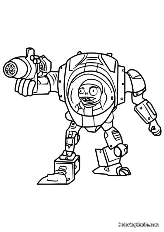 Z-Mech Zombie - Farvelægningsside