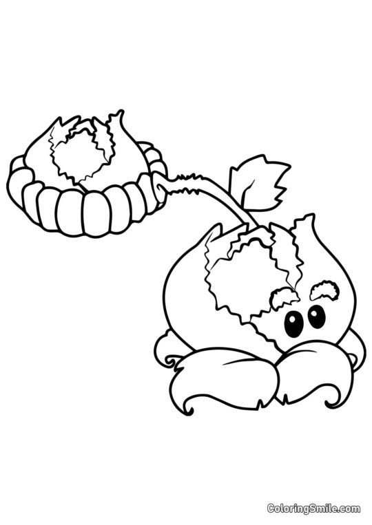 Kål-pult fra Plants vs. Zombies - Farvelægningsside