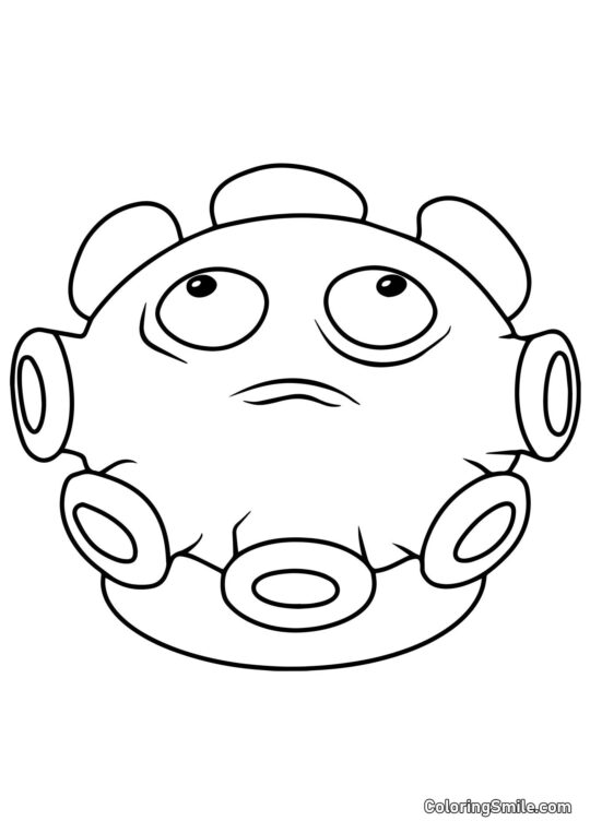 Gloom-shroom fra Plants vs. Zombies - Farvelægningsside