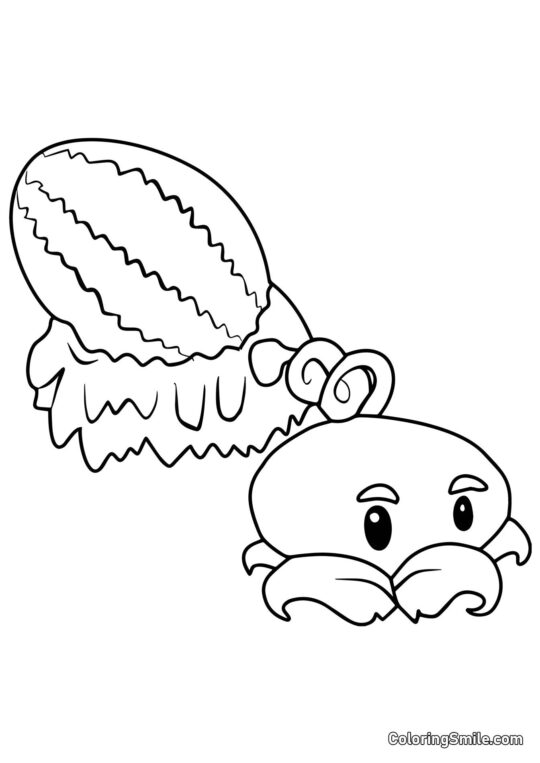 Melon-pult fra Plants vs. Zombies - Farvelægningsside