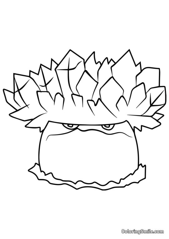 Ice-shroom fra Plants vs. Zombies - Farvelægningsside