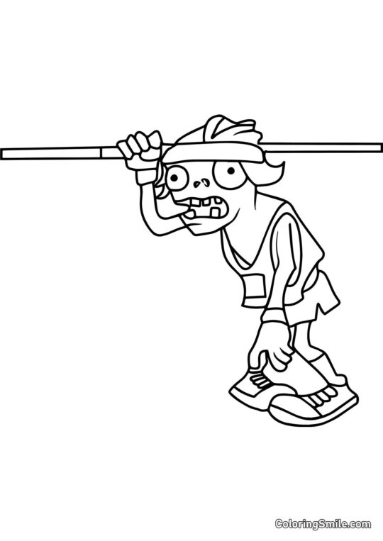 Pole Vaulting Zombie - Farvelægningsside