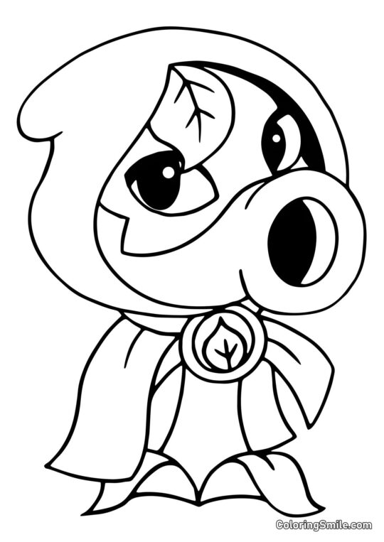 Grøn Skygge fra Plants vs. Zombies - Farvelægningsside