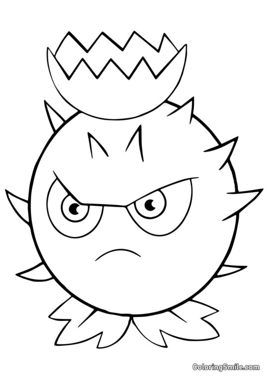 Tistel fra Plants vs. Zombies - Farvelægningsside