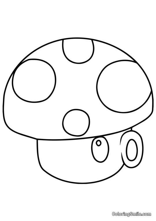 Puff-shroom fra Plants vs. Zombies - Farvelægningsside