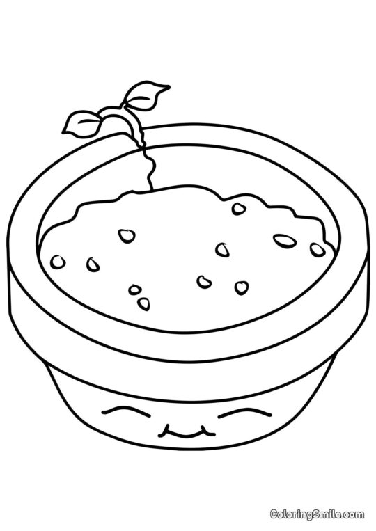 Blomsterkrukke fra Plants vs. Zombies - Farvelægningsside