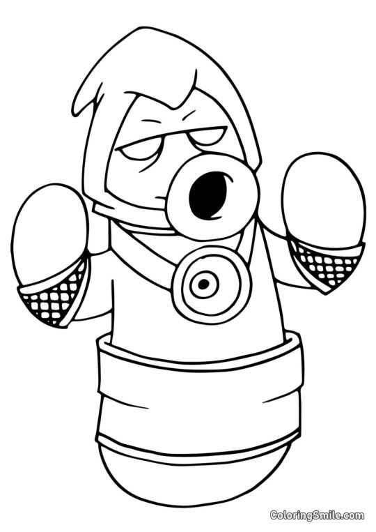 Zen Kaktus fra Plants vs. Zombies - Farvelægningsside