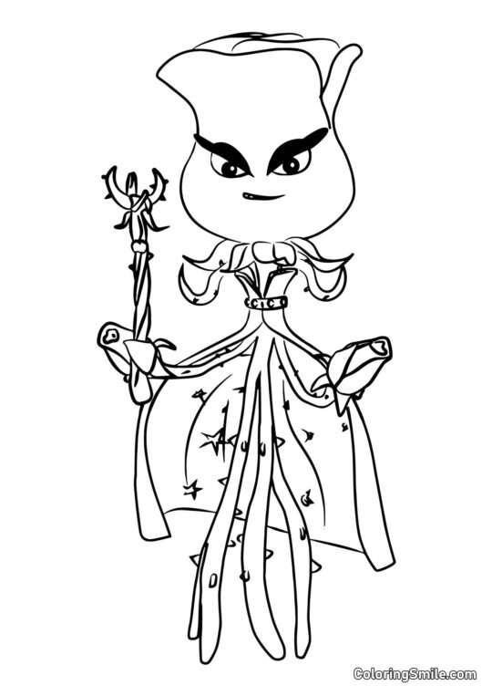 Rose fra Plants vs. Zombies - Farvelægningsside