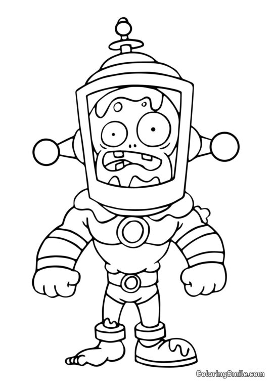 Giftig Hjerne Zombie - Farvelægningsside