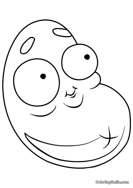 Kaffe Bønne fra Plants vs. Zombies - Farvelægningsside