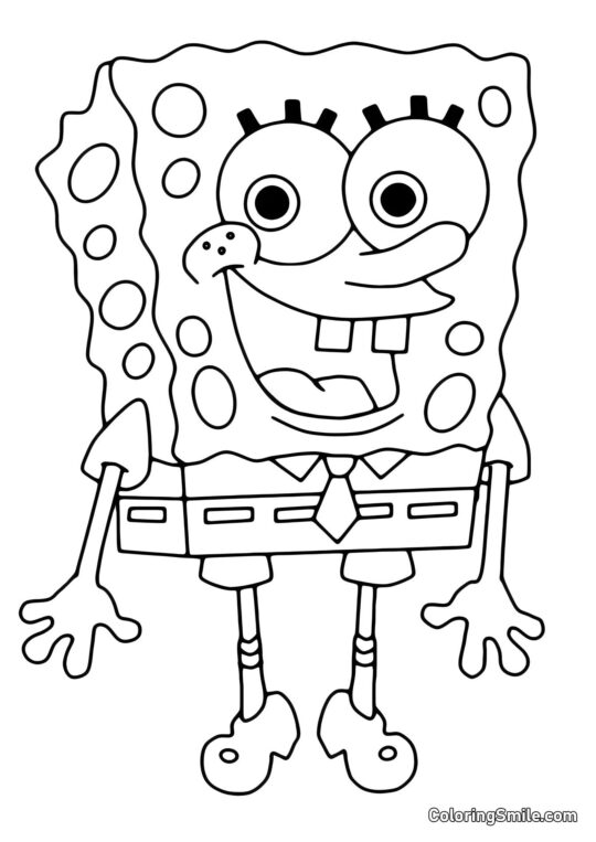 Angry SpongeBob SquarePants - Coloring Page