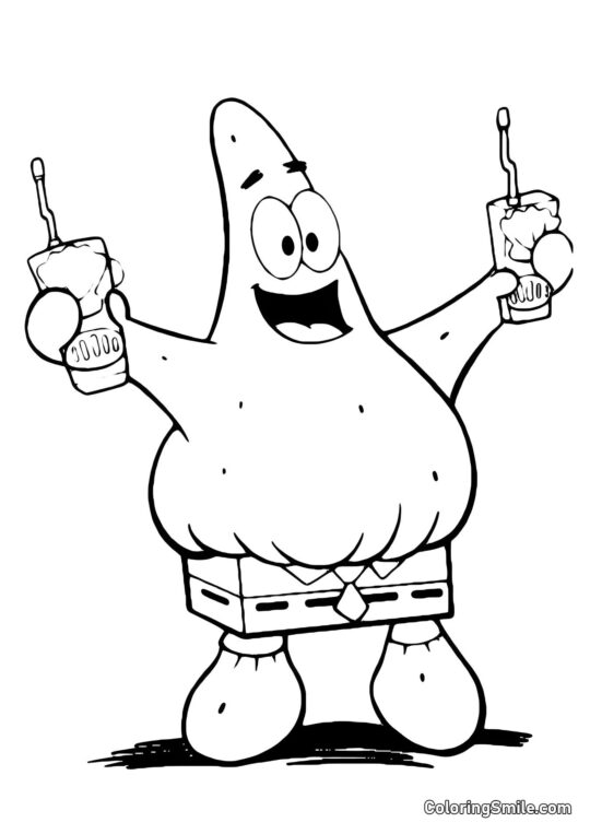 SpongeBob at the concert - Coloring Page