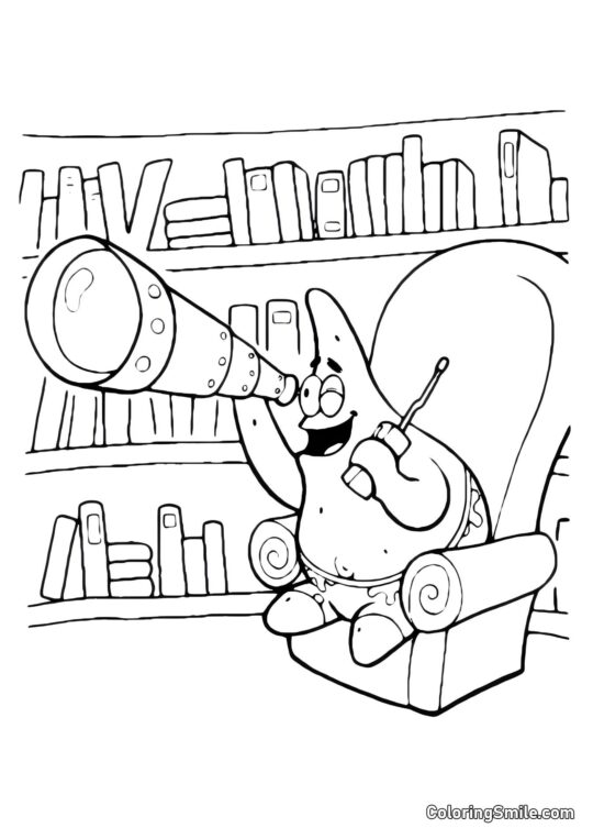 Patrick and SpongeBob with nets - Coloring Page