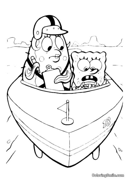 Star Patrick in SpongeBob’s pants - Coloring Page