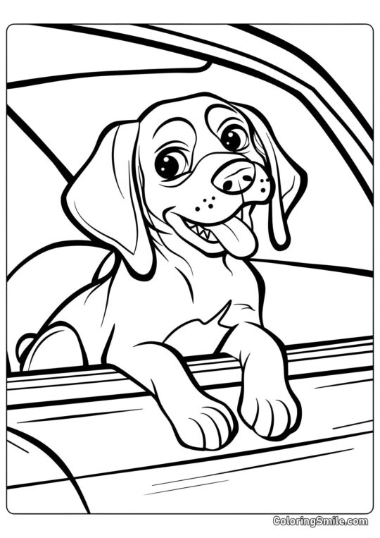 Dog and Puppy Coloring Pages Cute Beagle - Coloring Page