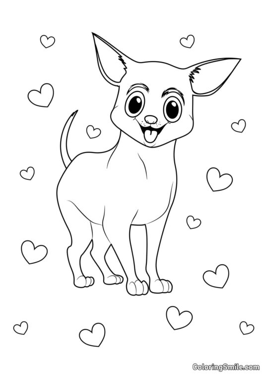 Dog and Puppy Coloring Pages Chihuahua - Coloring Page