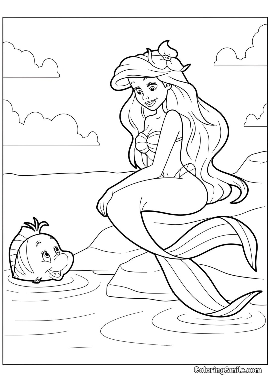 Ariel the little mermaid coloring pages for girls