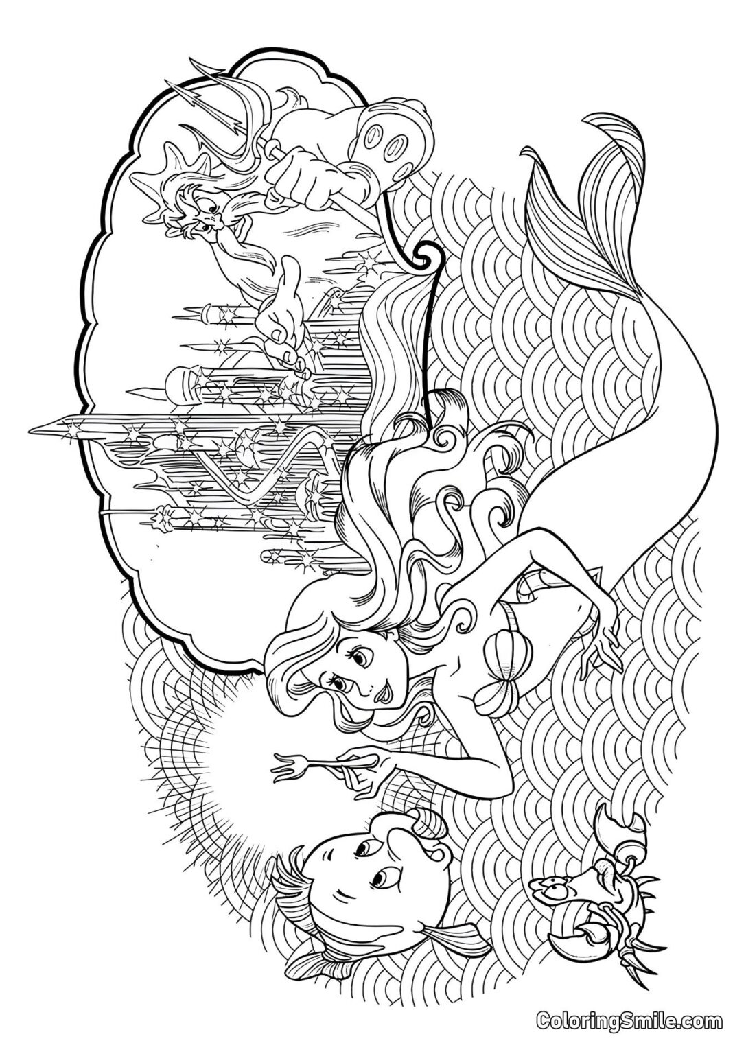 Ariel the little mermaid coloring pages for girls