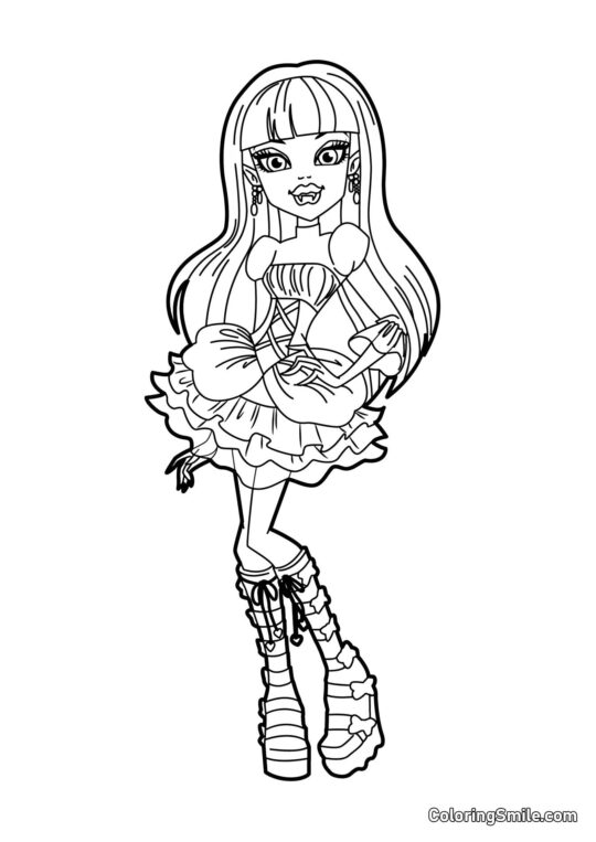 Desenhos de Monster High para Colorir Elissabat - Página para Colorir