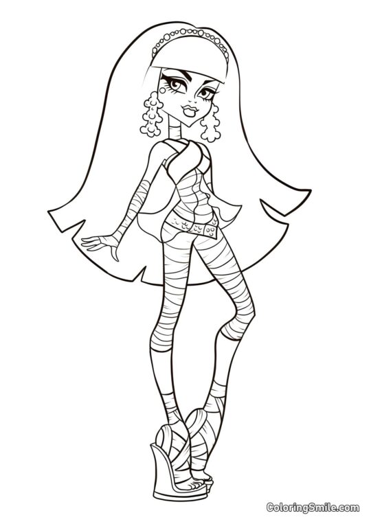 Desenhos de Monster High para Colorir Cleo de Nile filha de uma múmia - Página para Colorir
