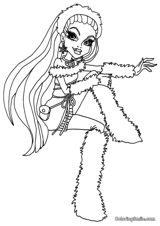 Desenhos de Monster High para Colorir Abbey Bominable - Página para Colorir