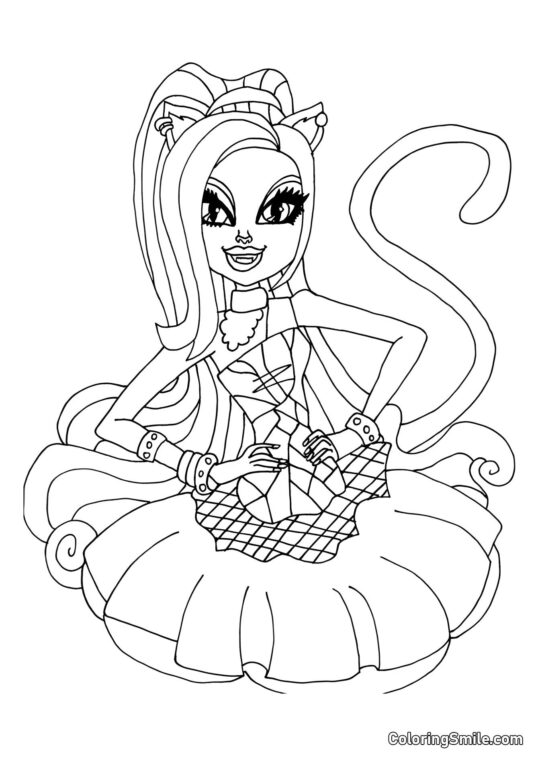 Desenhos de Monster High para Colorir Catrine DeMew - Página para Colorir