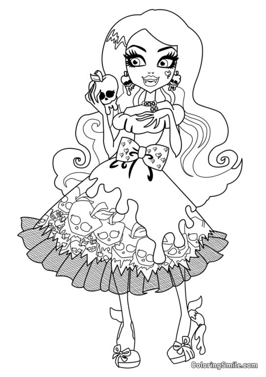 Desenhos de Monster High para Colorir Princesa Draculaura - Página para Colorir