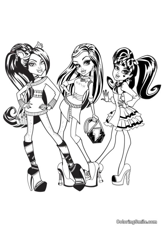 Desenhos de Monster High para Colorir Bonecas Monster High - Página para Colorir
