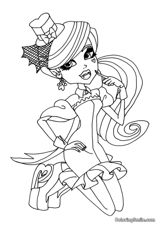 Desenhos de Monster High para Colorir Monster High Draculaura - Página para Colorir