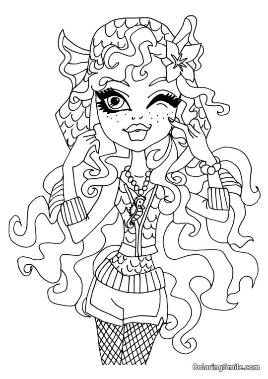 Desenhos de Monster High para Colorir Monster High Lagoona Blue - Página para Colorir