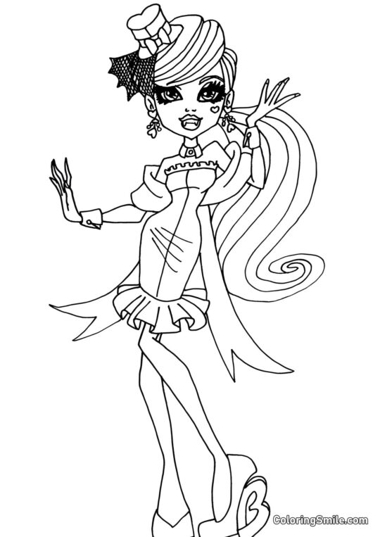 Desenhos de Monster High para Colorir Draculaura Monster High - Página para Colorir