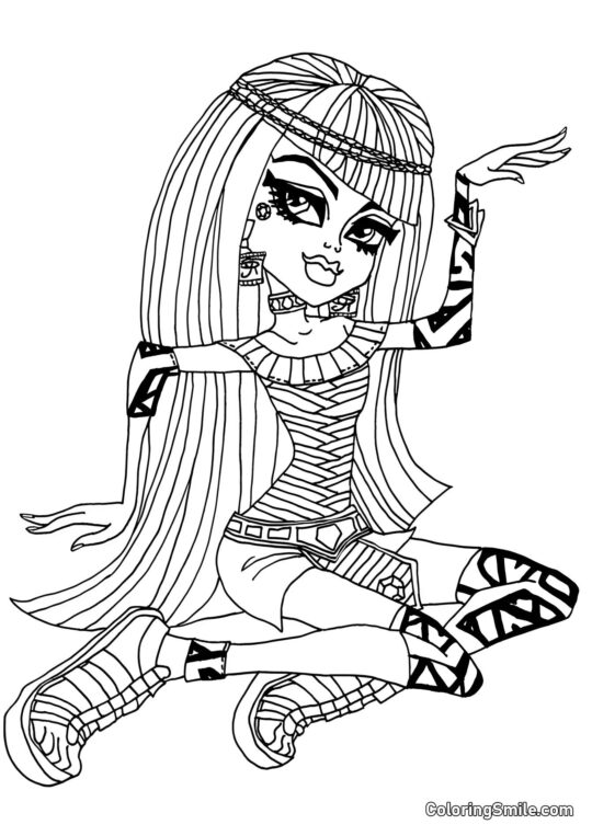 Desenhos de Monster High para Colorir Monster High Cleo de Nile - Página para Colorir