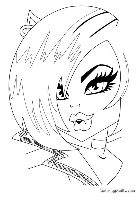 Desenhos de Monster High para Colorir Retrato de Clawdeen Wolf - Página para Colorir